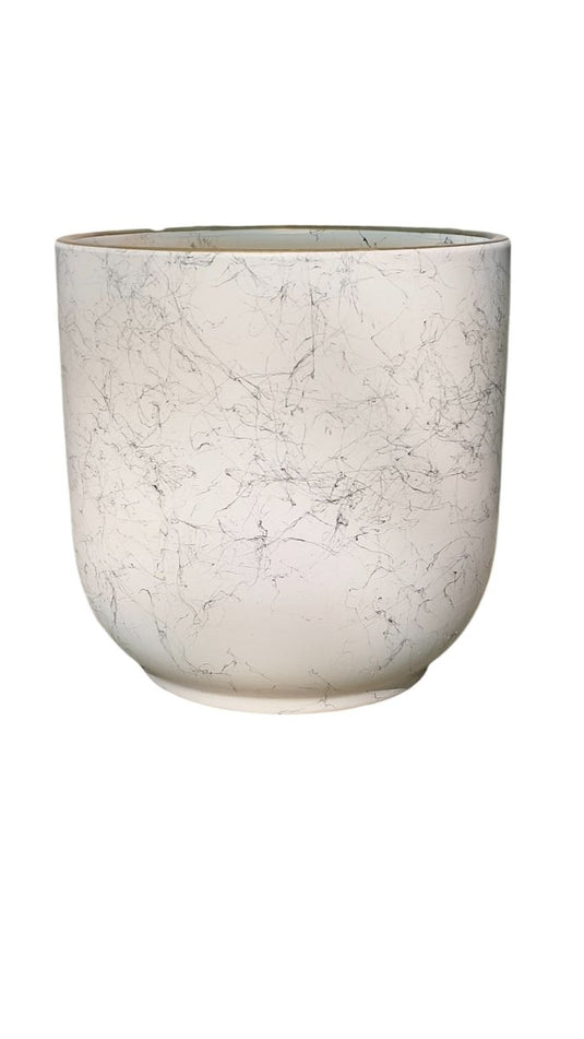 White Gold Ceramic Pot - Freshplants